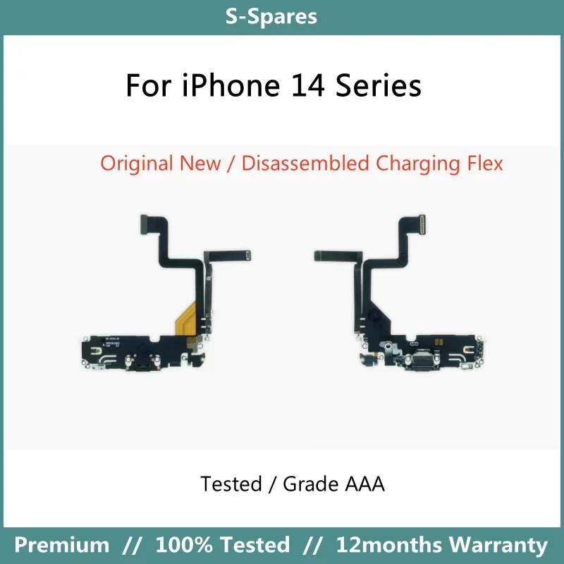 

Original New or Disassembled Dock Charging Port Connector Flex Cable For iPhone 14 Plus 14 Pro Max Tear Down Replacement Tested