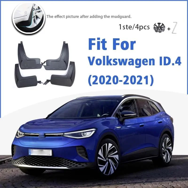 For Volkswagen ID.4 VW ID4X 2016-2021 Mud Flap Guards Splash Mudguard Fender Mudflaps Car Accessories Front Rear 4pcs