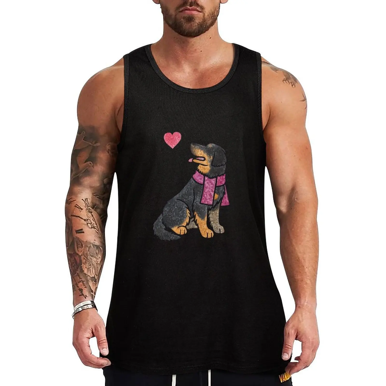 

Watercolour Hovawart Tank Top Working vest T-shirt male Man sleeveless shirt