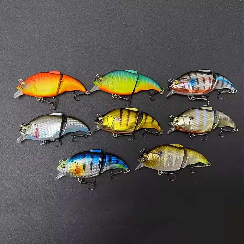 9.7g 71mm Lifelike 2 Segment Minnow Fishing Lures Floating Crankbait Artificial Baits Wobbler for Bass Pike Swimbait Equipment
