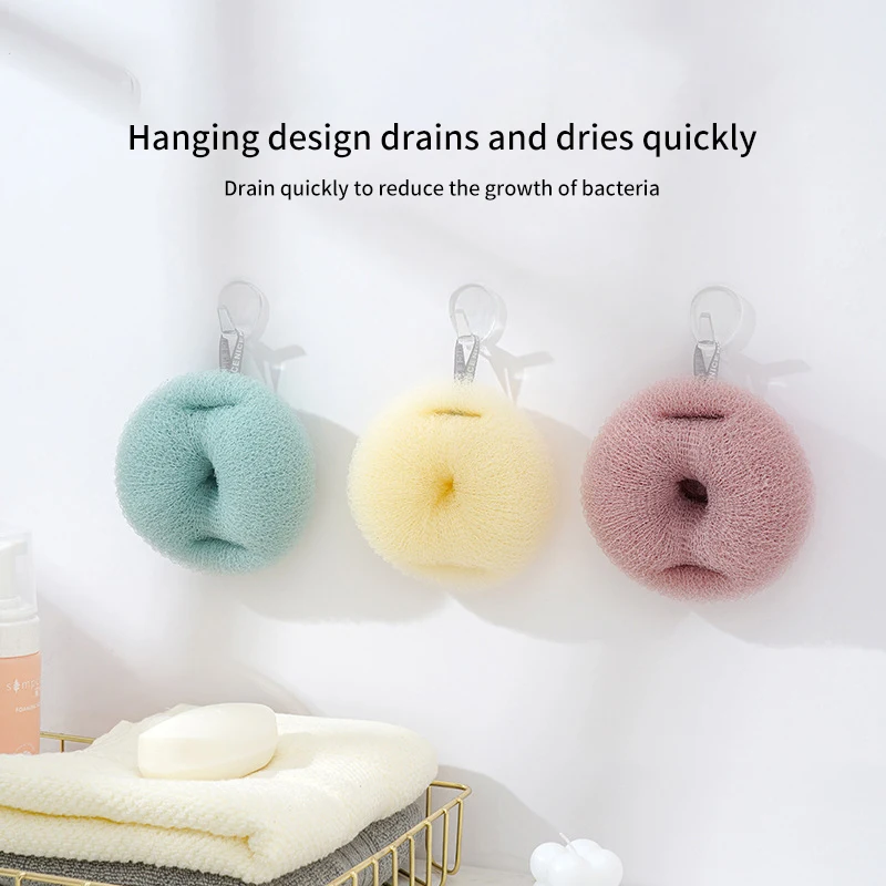 1 قطعة كرات حمام الإسفنج تنظيف فرشاة (نمط عشوائي) دش نفخة الجسم الأنظف التقشير أجهزة غسل كرة استحمام لوازم الحمام