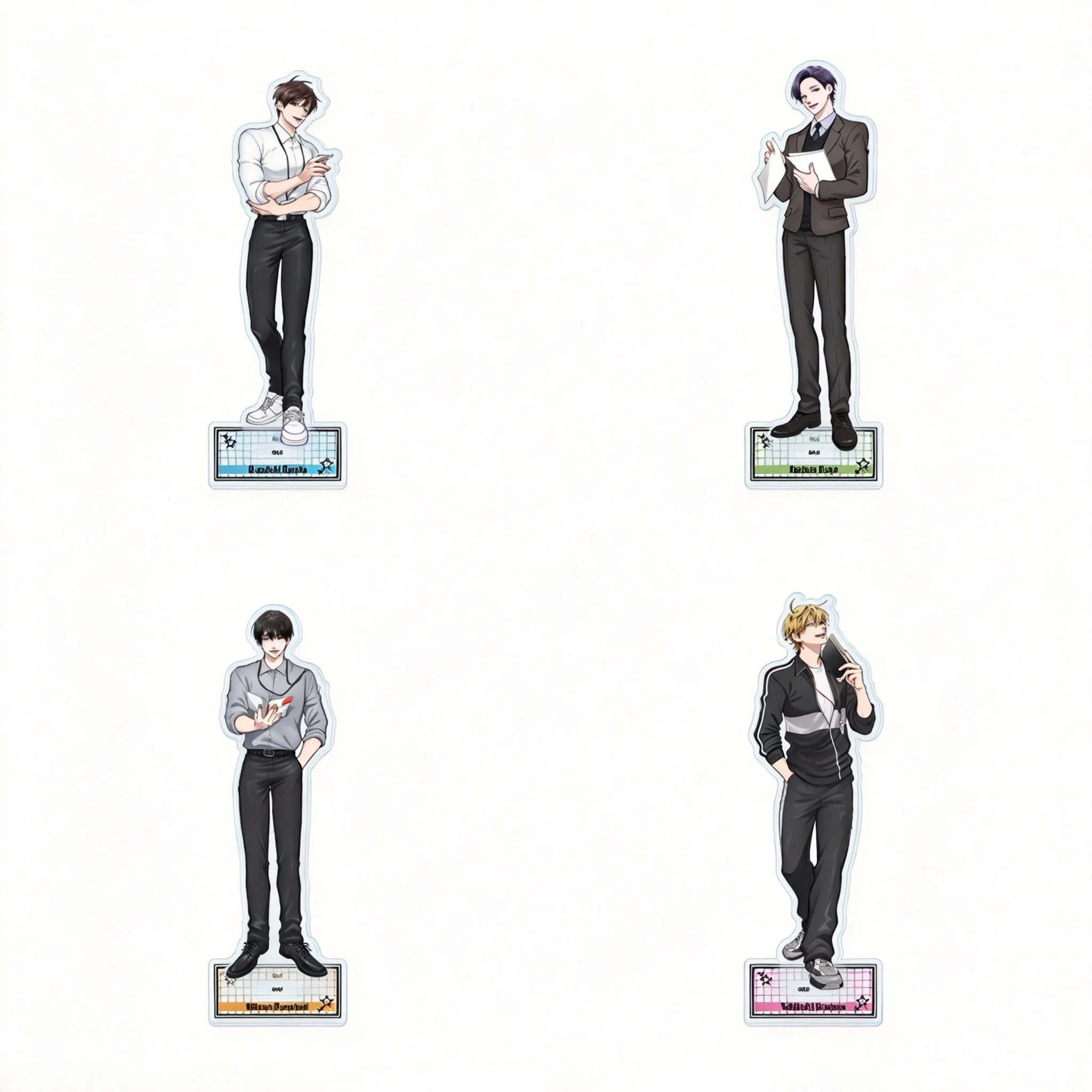 BL Life Lessons with Uramichi Oniisan Uramichi Omota Human-shaped Acrylic Stand Model Plate Keychains Desk Decor