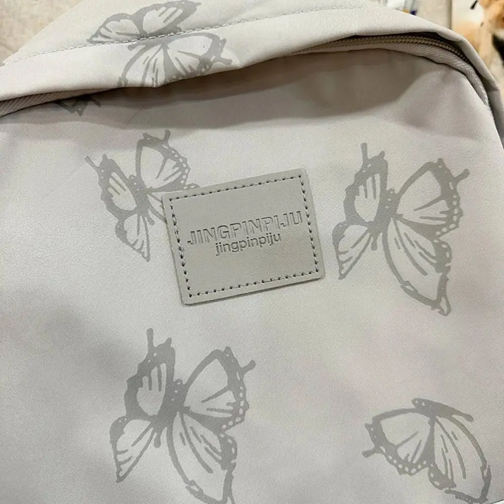 Tragbarer kleiner Schmetterlingsrucksack im koreanischen Stil, einfarbig, mit Reißverschluss, Schultertasche, Handtasche, Fitness-Freizeitrucksack für Outdoor-Aktivitäten. – Detail 4