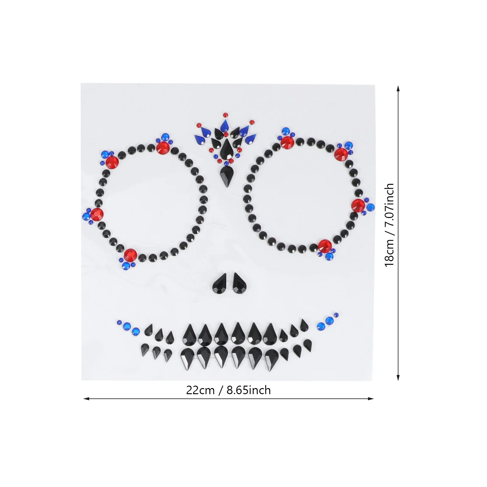 4 قطع من ملصقات الحفر الأكريليك للهالوين، مجوهرات الوجه والجسم، وشم مؤقت مخيف، أزياء الحفلات، آمنة وصديقة للبشرة، فريدة من نوعها #4