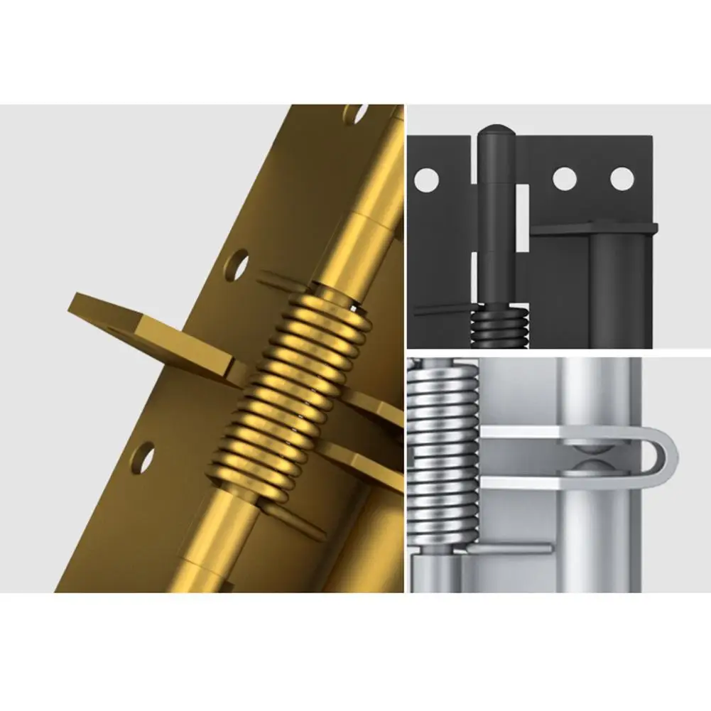 スプリング式のデザインと固定された90度の位置を備えた自動閉鎖4インチドアヒンジにより、信頼性の高いスムーズなドア操作が可能