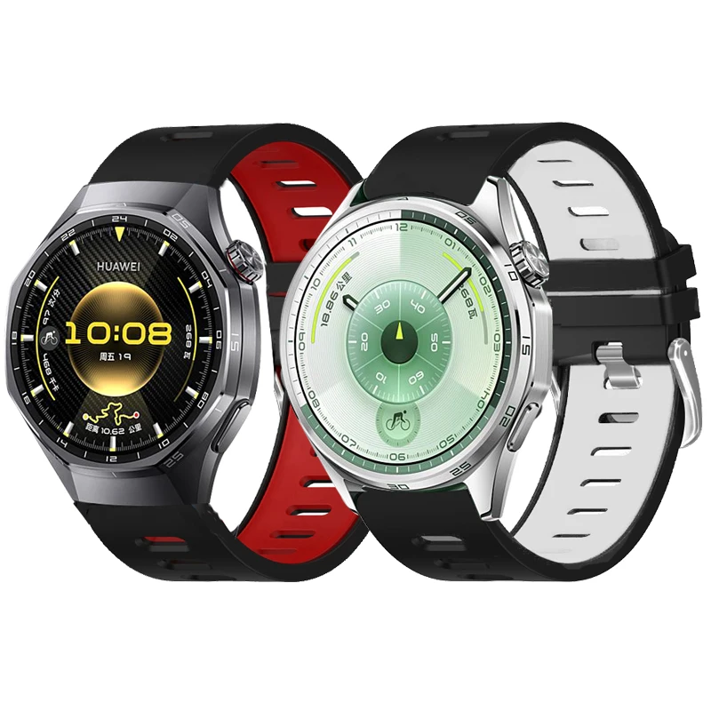 Pulseira de silicone de 22mm 20mm para samsung watch 7/6/5/4 para huawei watch gt 6 pro/4/3/gt5/4/2 42mm pulseira para amazfit gts 2/4 mini