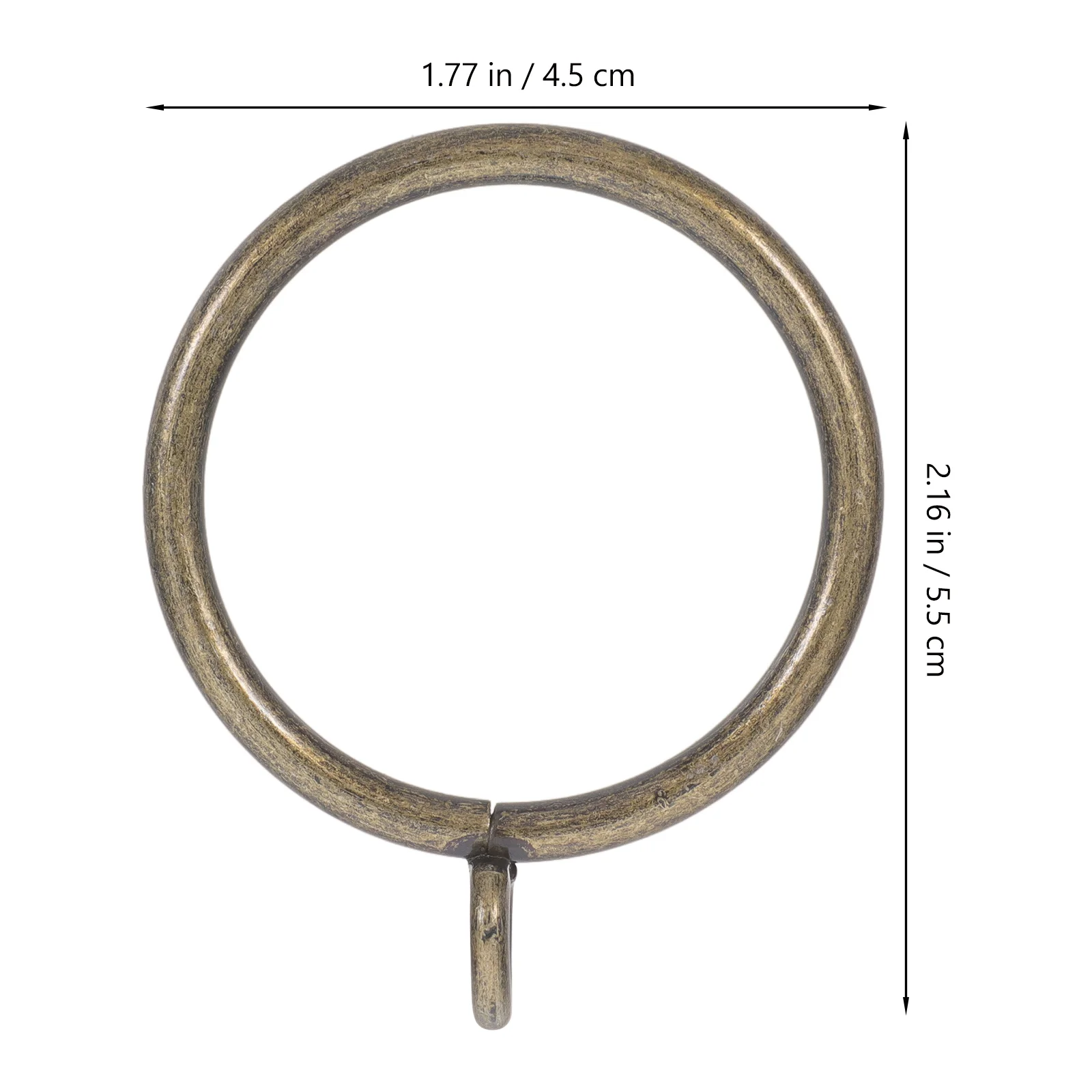 20pcs Curtain Ring Hooks Eyelet Hoops Stainless Steel Quiet Shower Window Drapes Hardware Accessories
