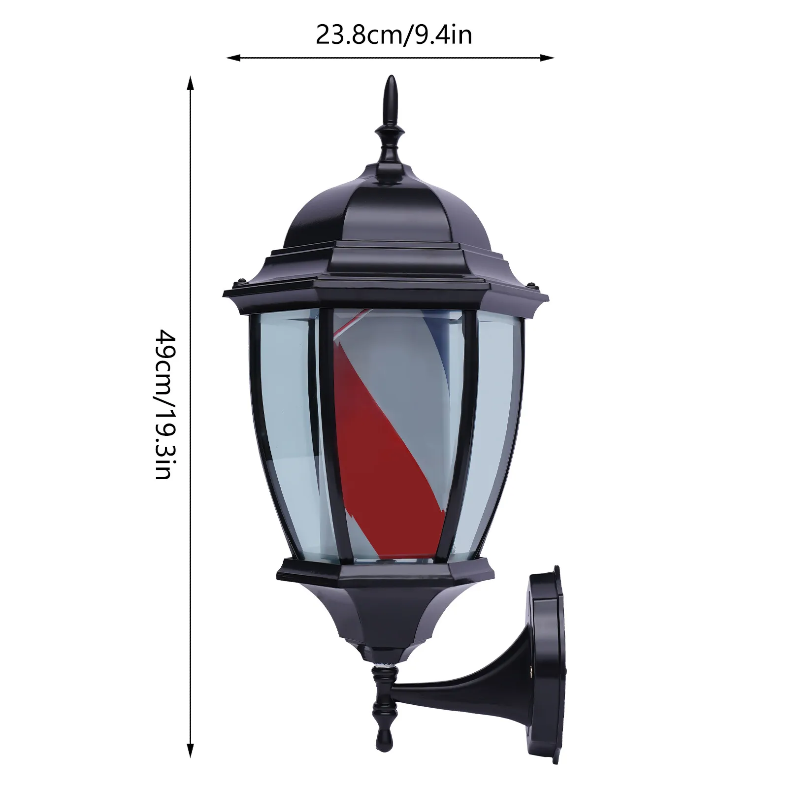 AC110V LED شريط ضوء مقاوم للماء الحلاق القطب صالون الشعر صالون الحلاقة تسجيل الأحمر والأزرق والأبيض القطب جبل