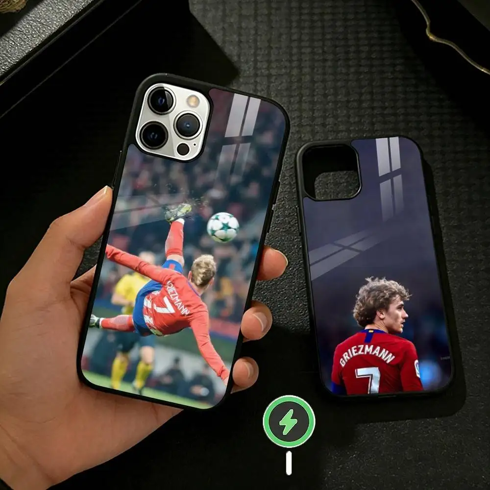 

A-Antoine G-Griezmann Phone Case For iPhone 17 16 15 14 13 12 Pro Max Plus for Mirror Wireless Magnetic Cover