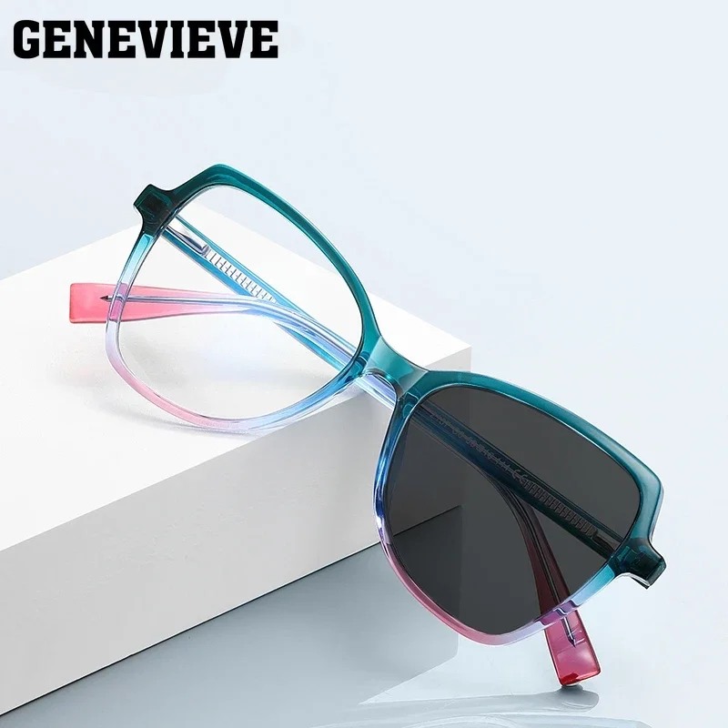 GENEVIEVE Simple Butterfly New Design Women's Glasses Anti-Blue Light Glasses Customizable Prescription Photochromic