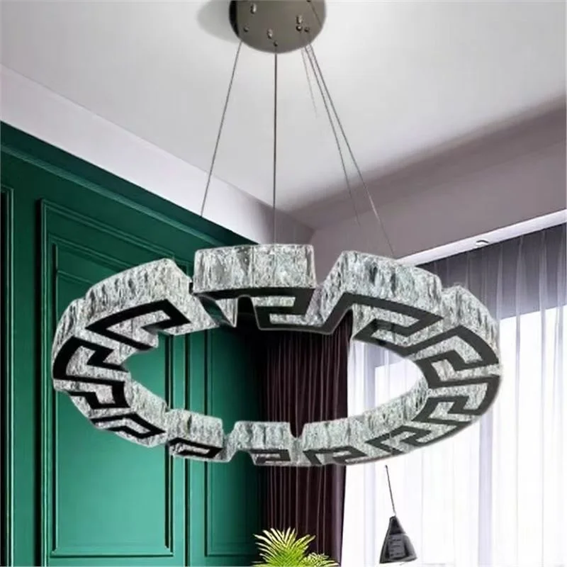 Italian Style Light Luxury High-end Crystal Restaurant Living Room Lamp Main Light 2026 New Bedroom Minimalist Pendant Light