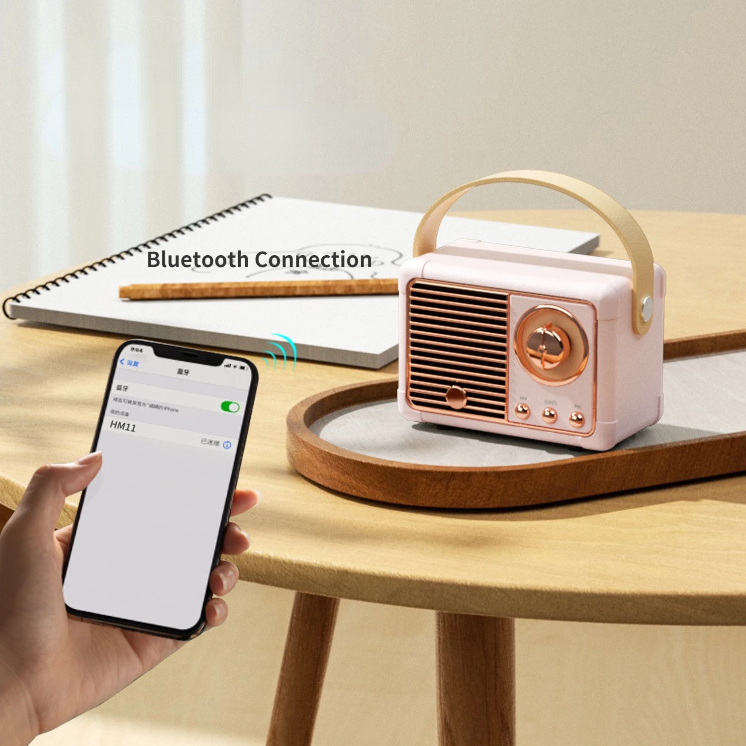 

Миниатюрный Настольный Декор в стиле ретро, Bluetooth-динамик, беспроводной сабвуфер с USB-зарядкой, Bluetooth-динамик, портативный Настольный кавайный Декор