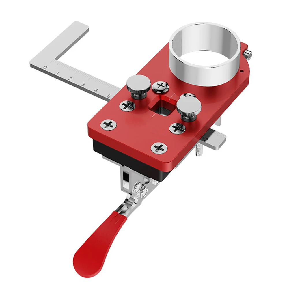 

Hinge Positioning Hinge Hole Opener DIY Projects Clear Measurement Scale Non-slip Handle Precise Positioning Ruler