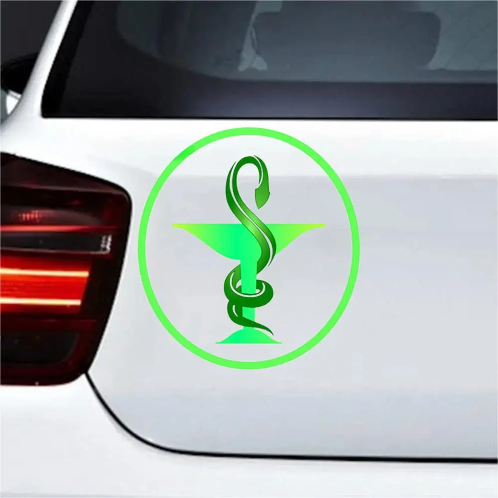 Car Styling Decal Medical Caduceus Pharmacy Logo Vinyl For Store Shop Work Truck Home Car Sticker