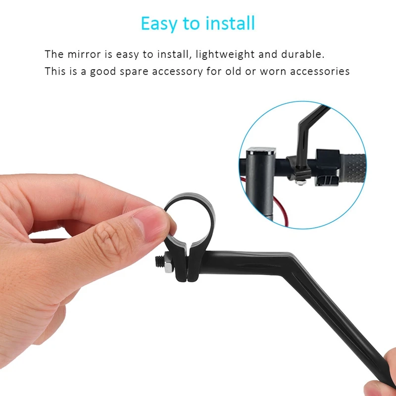 Universal Bicycle Scooter Mirror Rearview Mirror Wide-Angle For Xiaomi Mijia M365 Scooter