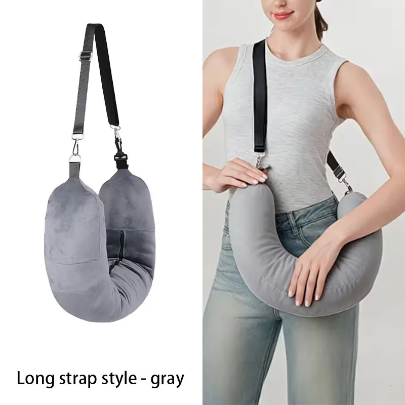 Coussin de voyage en forme de U, support de nuque portable, adapté aux voyages longue distance, au camping et aux activités de plein air