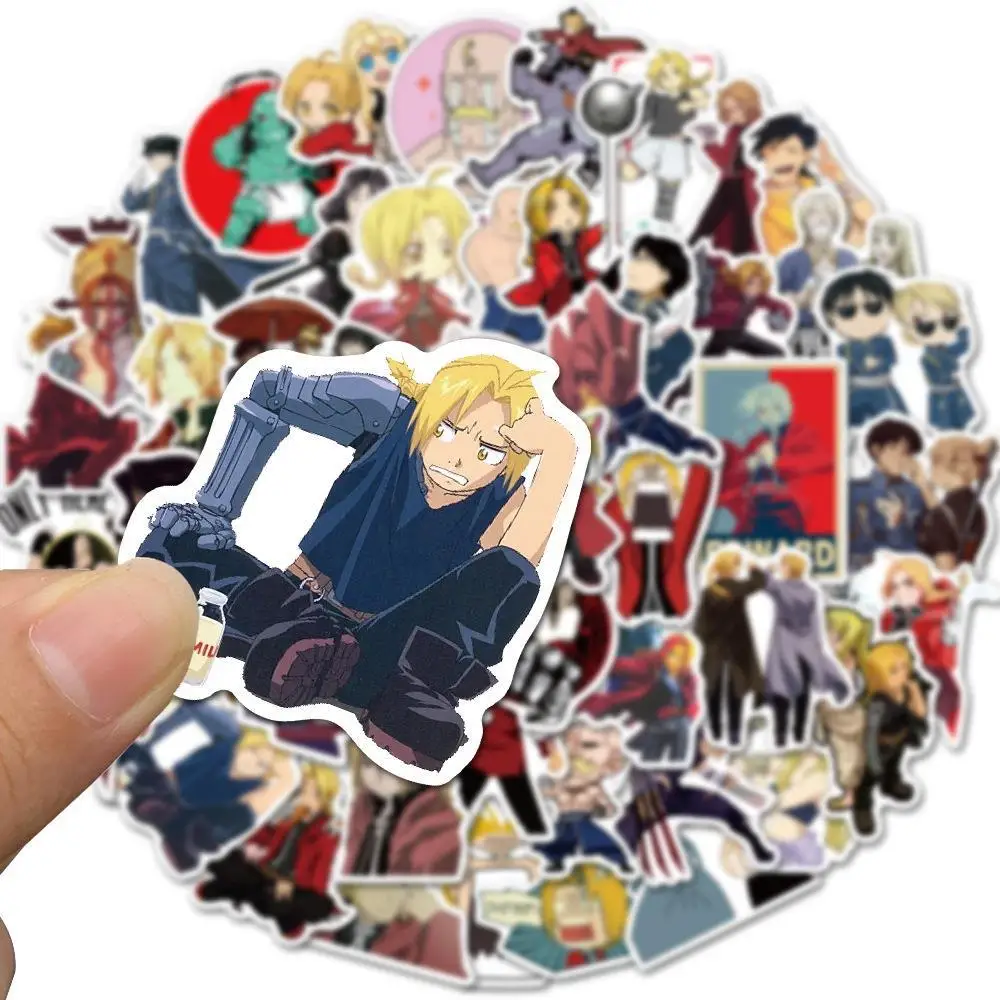 50pcs Fullmetal Alchemist Graffiti Sticker DIY Luggage Notebook Water Cup Stickers Decoration Supplies