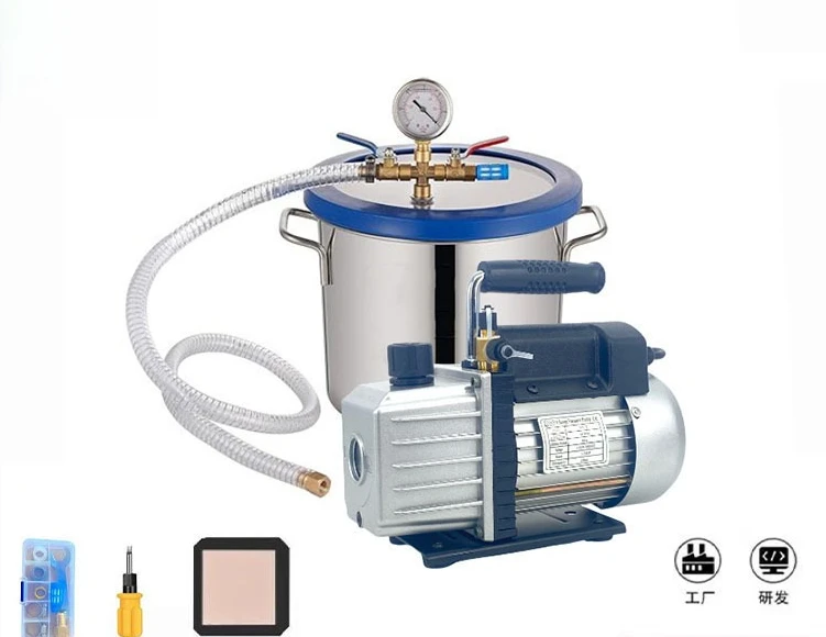 Resin, Epoxy, Gypsum and other defoaming, defoaming machine 4 liters pump + 20 liters vacuum bucket
