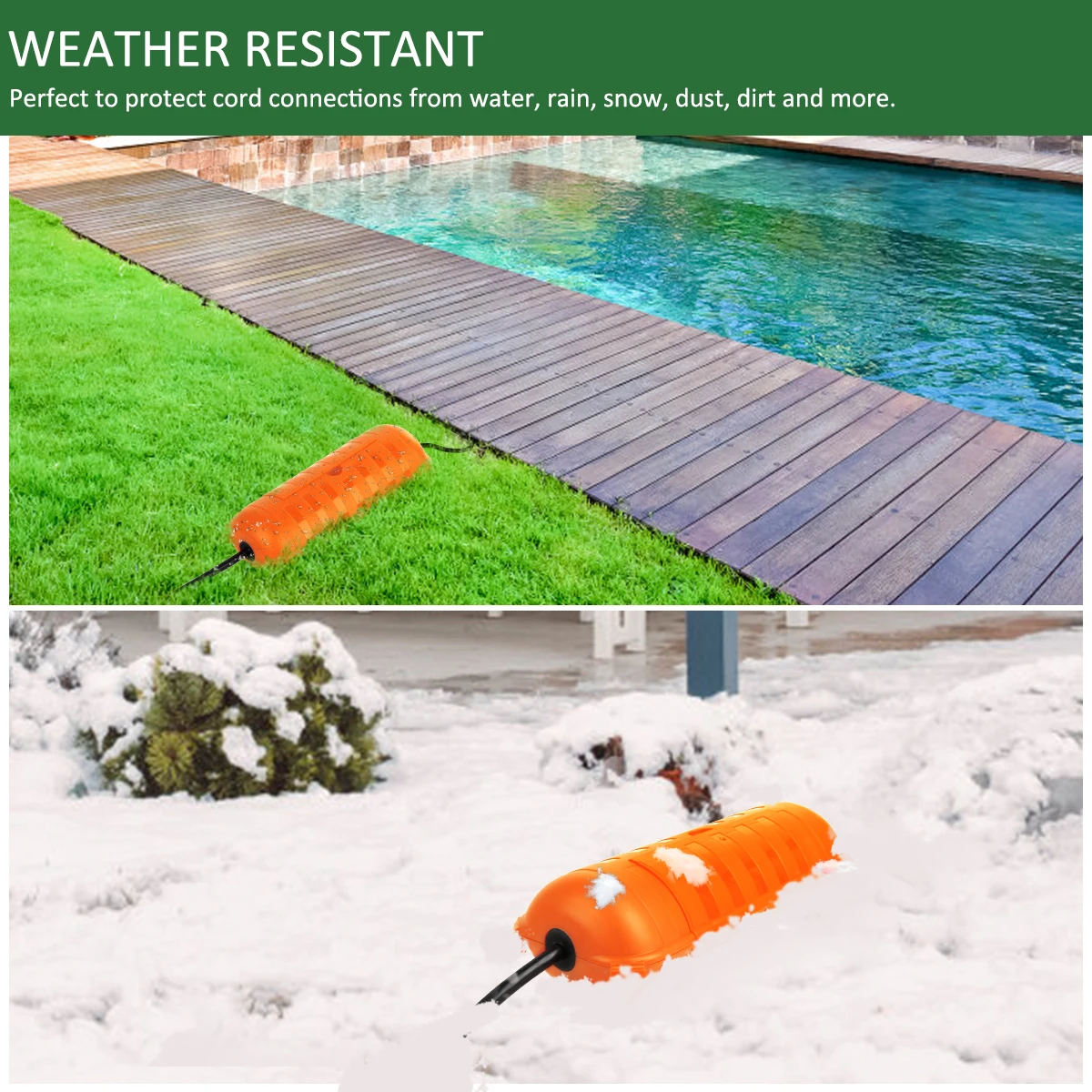 Уличный атмосферостойкий корпус, водонепроницаемый контейнер для хранения, 2 шт., уличные водонепроницаемые распределительные коробки для праздничных огней, инструменты