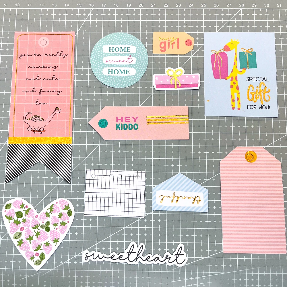 Creative Path 162 Stück Sweetie Journal Papier-Stanzformen Ephemera Verzierungen für Kinder und Mädchen Folien-Scrapbooking-Stanzformen zum Basteln – Detail 1