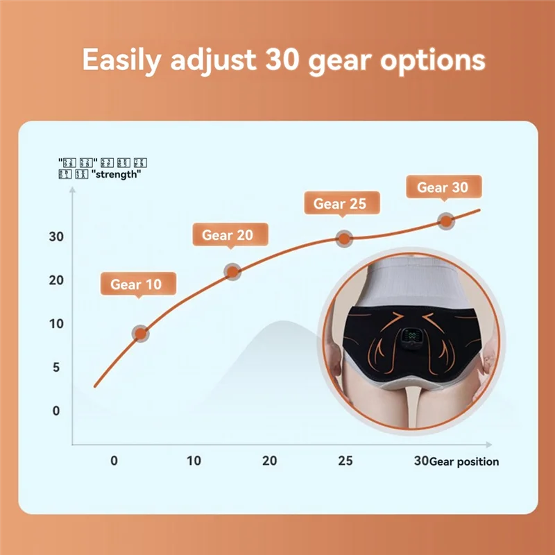 -AT52 Electric Hips Trainer Butt Muscle Stimulator Fitness Weight Loss Buttocks Lifting USB Rechargable Muscle Toner