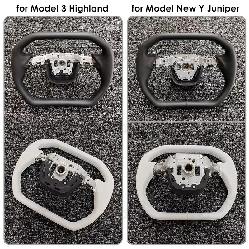 Heated Cybertruck Suspended Style Yoke Steering Wheel for Tesla Model Y Model 3 Juniper Highland 2025 Turn Handle Upgrade