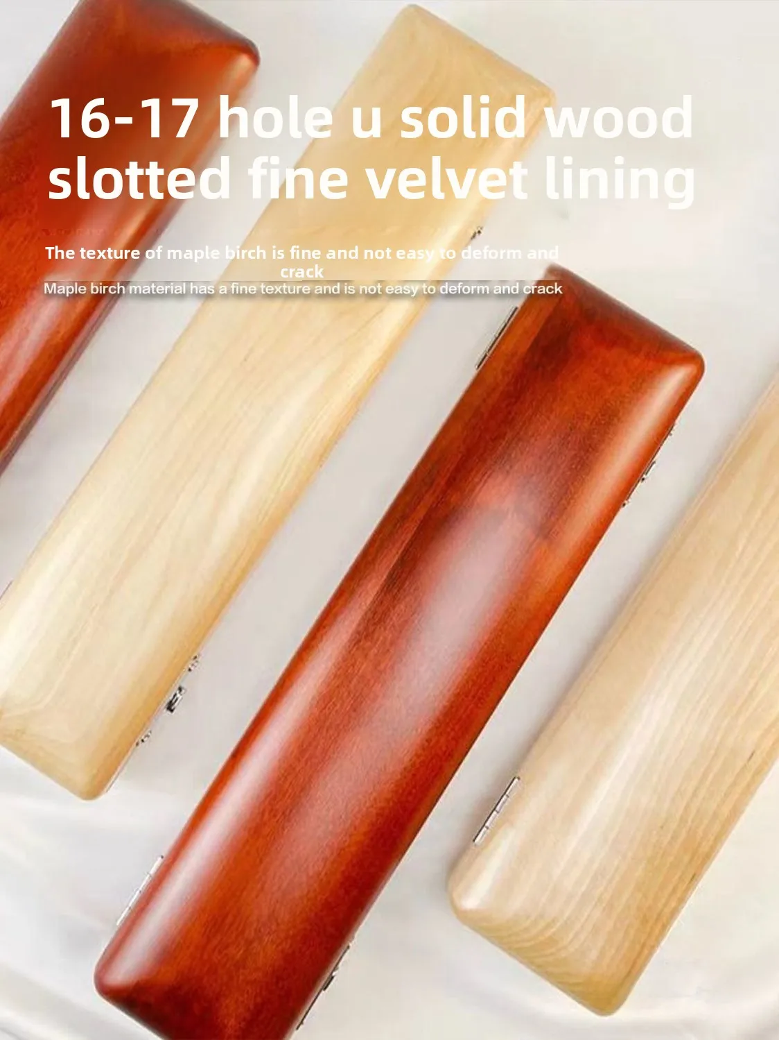 Flute specific solid wood flute box instrument portable  box 16 hole 17 hole hard shell universal flute box handmade solid wood