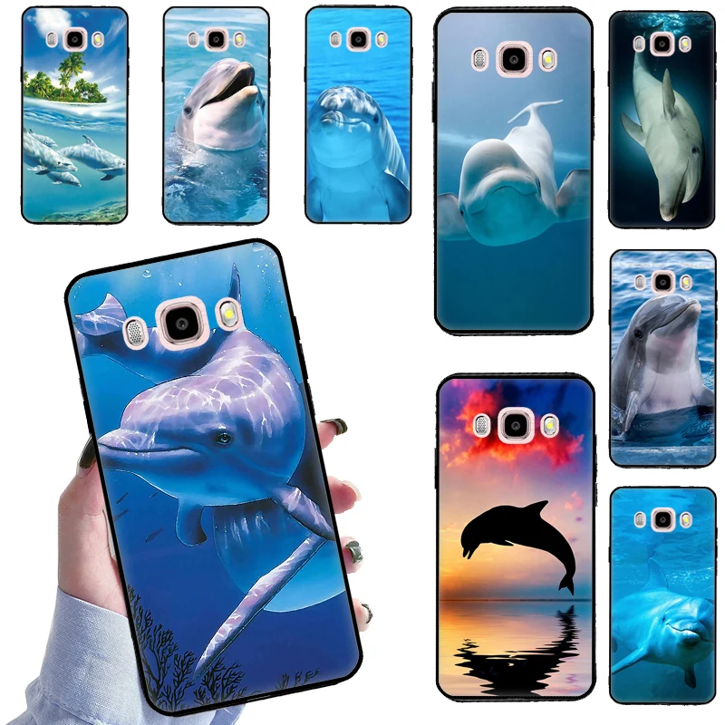 Cute Dolphin Animal Case For Samsung J1 J3 J5 J7 2016 A3 A5 2017 A7 A9 A6 A8 J4 J6 Plus J8 2018 Phone Cover