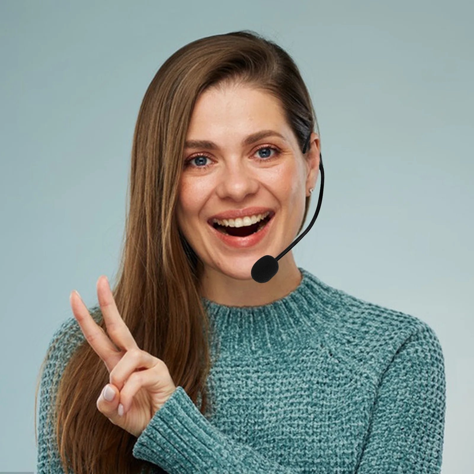 

Professional Headset Microphone Compact Lightweight Head-Mounted Mic Hands-Free Singing Performance Stage Prop Classroom Teacher