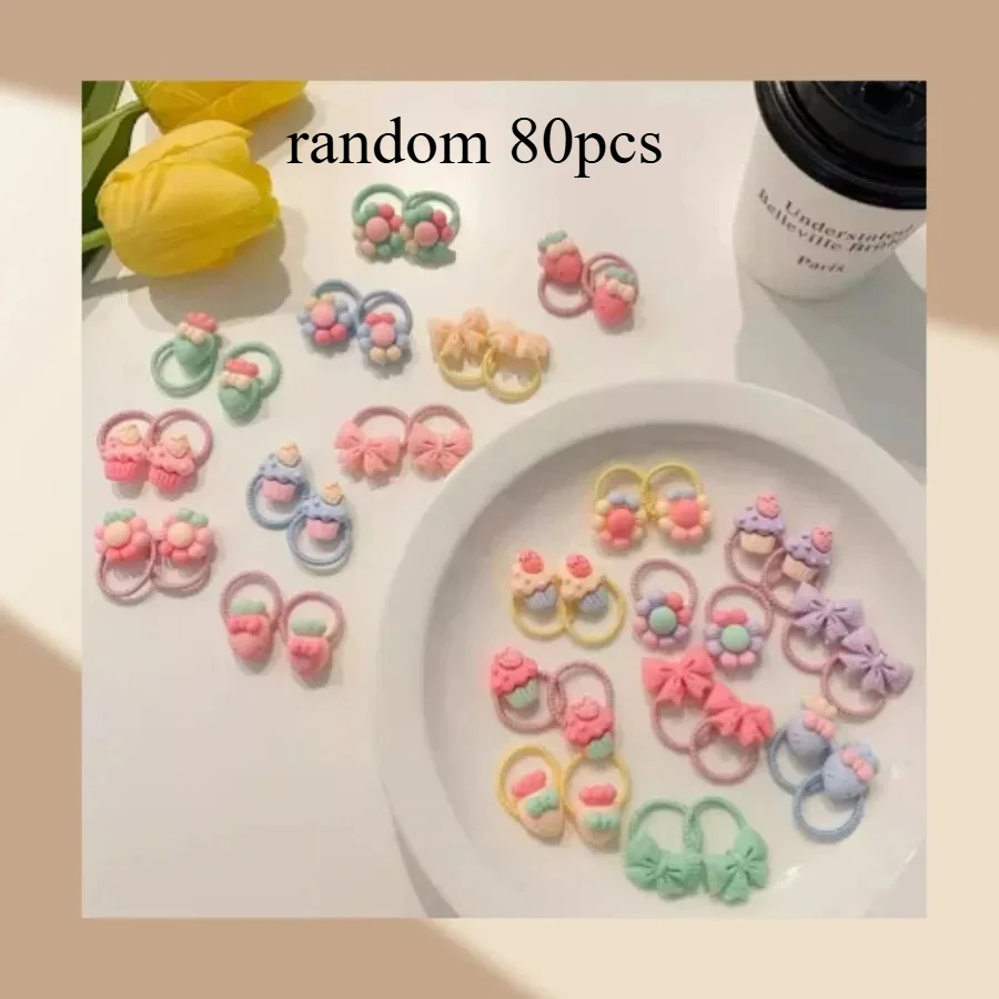 Girls Hair Ties & Braiding Strings, Super Elastic Seamless Hair Bands for Hairstyling & Braids - Detail 1