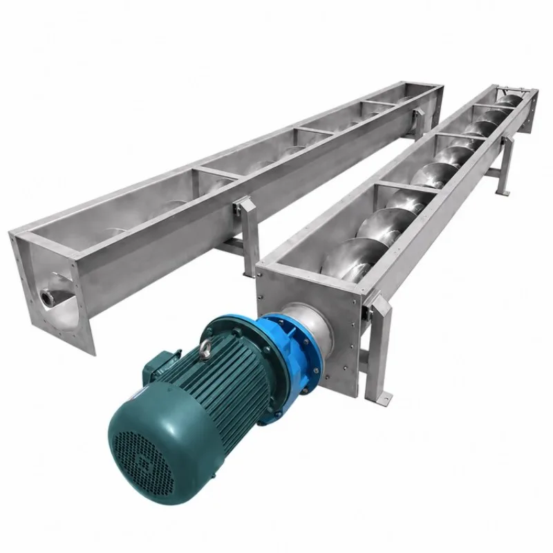Industrial Stainless Steel Meter Large Helical Dry Powder Screw Conveyor Auger Feeder Grain