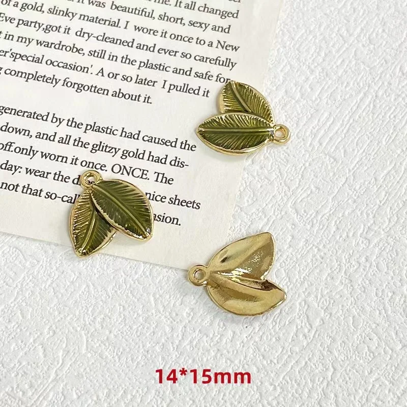 10 Stuks Vintage Delicate Wilgenbladeren Charme Voor Vrouwen Hanger Ketting Diy Sieraden Maken Liefdevol Accessoires