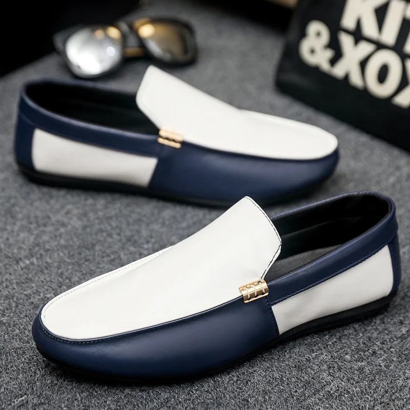 

Loafers Men Handmade Genuine Leather Shoes Casual Driving Flats Slip on Moccasins Men Mixed Colors Size 46 Mens Shoes