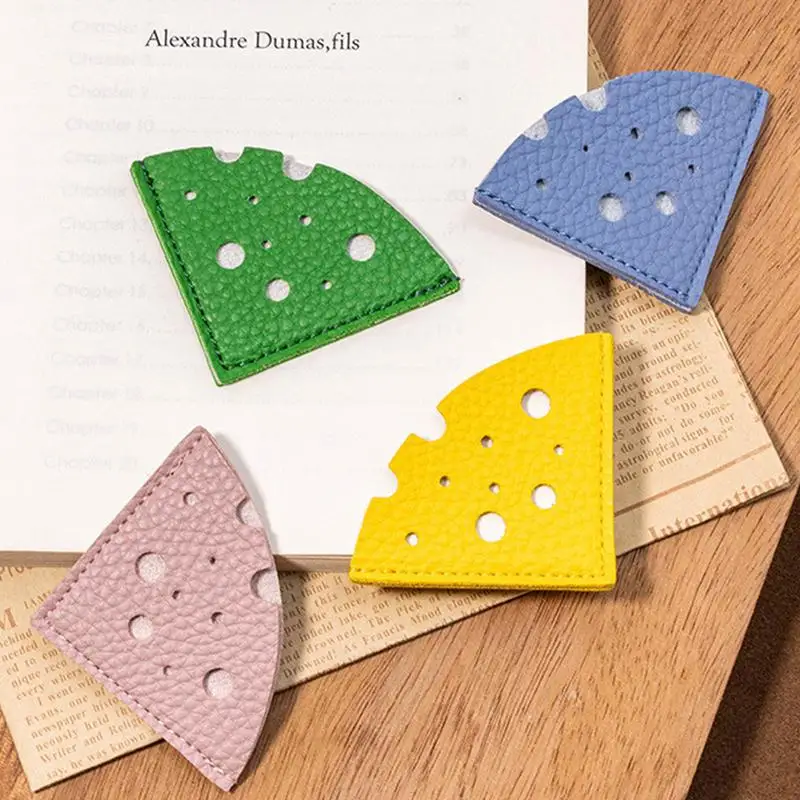 Leather Bookmarks For Women Decorative Students Corner Bookmark Book Reading Assistant Tool Smooth Page Markers For Library
