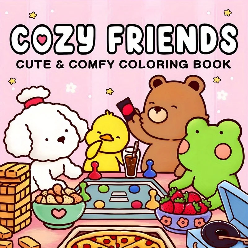 Cozy Friends Coloring Book - Deluxe Edition Paint-By-Number Kits, Stress Relief & Relaxation, Ideal for Holidays & Birthdays