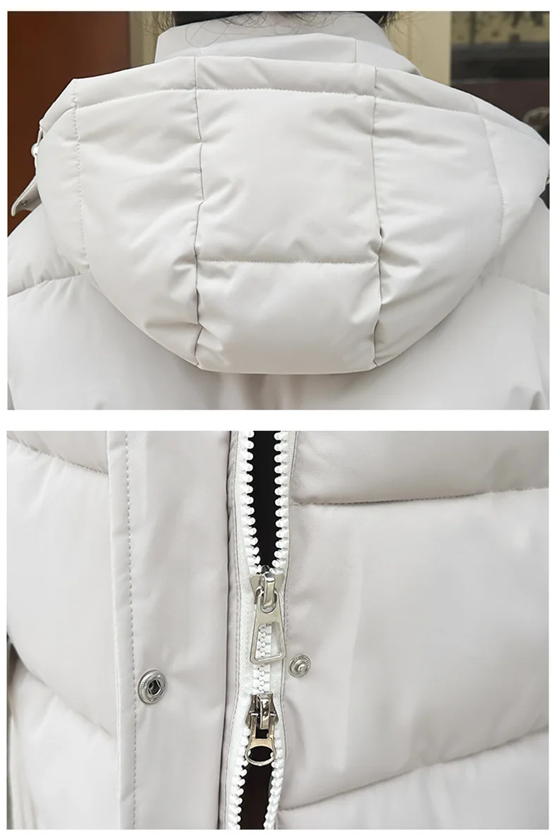 Korean Fashion 2026 Winter New Solid Color Long Sleeve Hooded Cotton Jacket Women's Fashion Versatile Simple Warm Casual Jacket