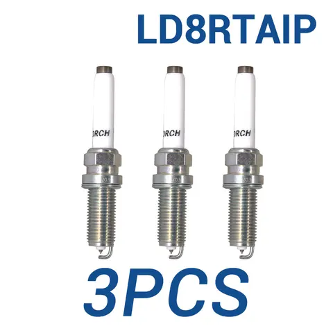3 шт. иридиевая свеча зажигания TORCH LD8RTAIP/OE211 19378891 24113395 10712455, совместимая с Chevrolet Onix 2019-2023 1,0T/92Kw LIV