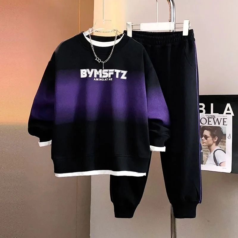 

Комплект свитшотов на флисовой подкладке, одежда для мальчиков 8-10 лет, осенне-зимний костюм, детские комплекты для мальчиков, детская одежда, костюм, одежда для мальчиков