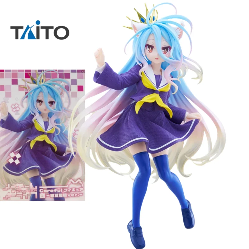

В наличии Оригинальный TAITO NO GAME NO LIFE Coreful Shiro ‌ Кошачьи уши ‌ Униформа аниме фигурка модель коллекция куклы украшения игрушки подарки