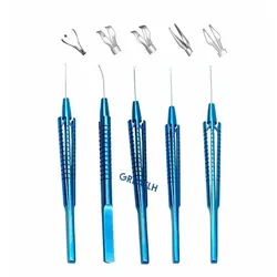 1pcs Ophthalmic Straight Curved Retinal Capsulorhexis Forceps 25G Intraocular Ophthalmic Instruments Titanium Alloy