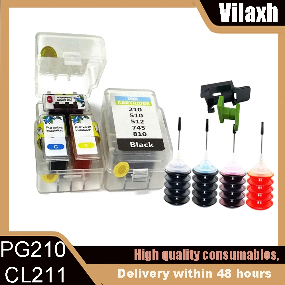 Cartucho de Tinta Inteligente PG210 CL211 pg210 cl211 210 211 para Impresoras Canon Pixma MP240 MP250 MP260 MP270 MP280 MP480 MP490 MP495