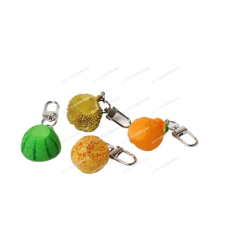 wholesale  Peeled Orange Keychain, Realistic Tangerine Food Replica Bag Charm for Students