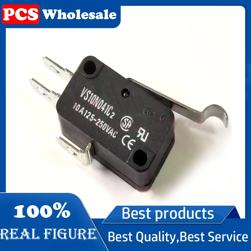 VS10N041C2 microswitch for travel limit with R-shaped handle and self-resetting function, 10A, 125/250V