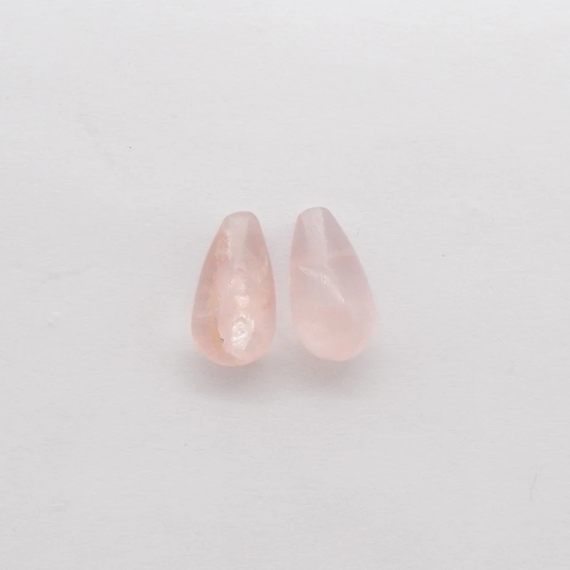 Natural Rose Quartz Waterdrop Earrings Beads 13x7mm 1.8g Top-Half Drill Fashion Jewelry Stylish Bead Earring for Women