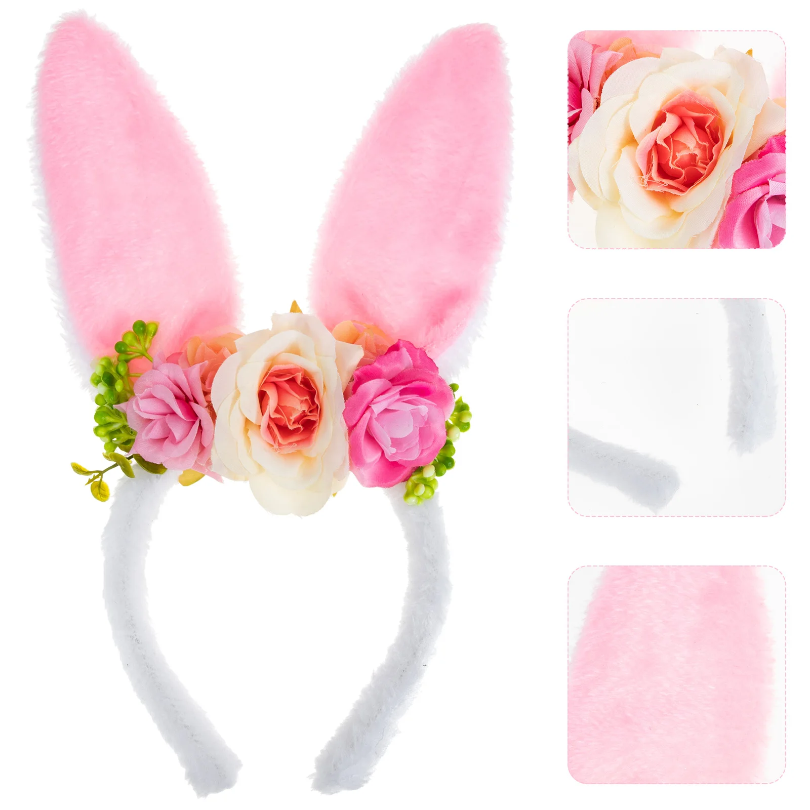 

Bunny Ear Headband Headbands for Kids Girls Hair Pink Earrings Ears Tail Artificial Fluff Miss Infant