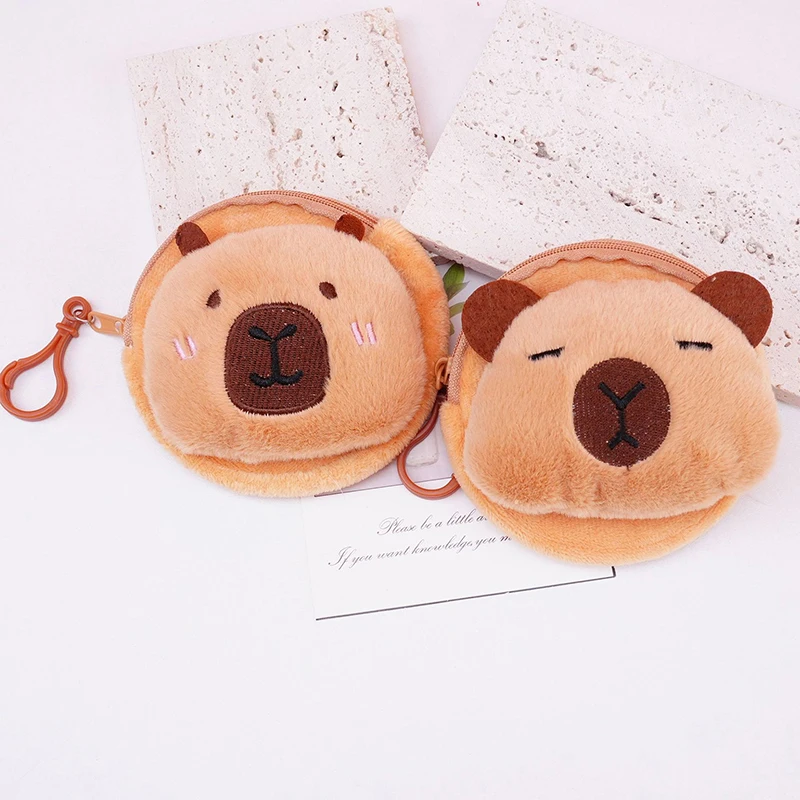 จี้ dompet koin capybara สุดสร้างสรรค์กระเป๋าตังค์น่ารักพวงกุญแจ tas Bulat การ์ตูนน่ารักกระเป๋าเก็บของแฟชั่นขนาดเล็ก