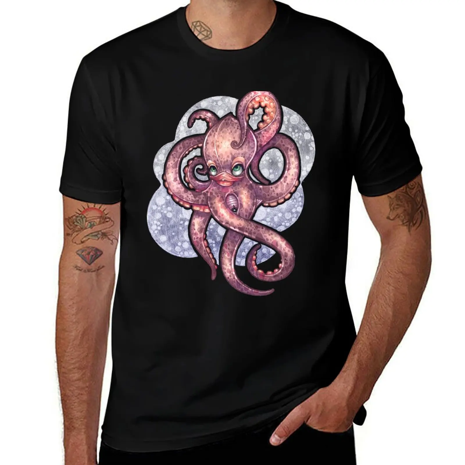 

Octopus T-Shirt t shirts for man graphic vintage t shirt man cotton T-Shirt
