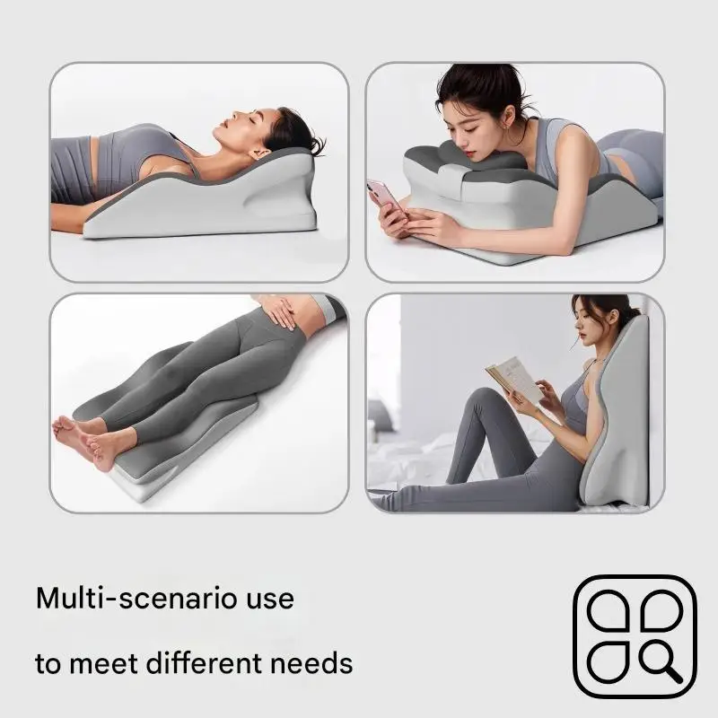 Multi-Position Memory Foam Pillow – Cooling Bed/Floor Cushion for Stomach Sleepers, 60x36x22cm