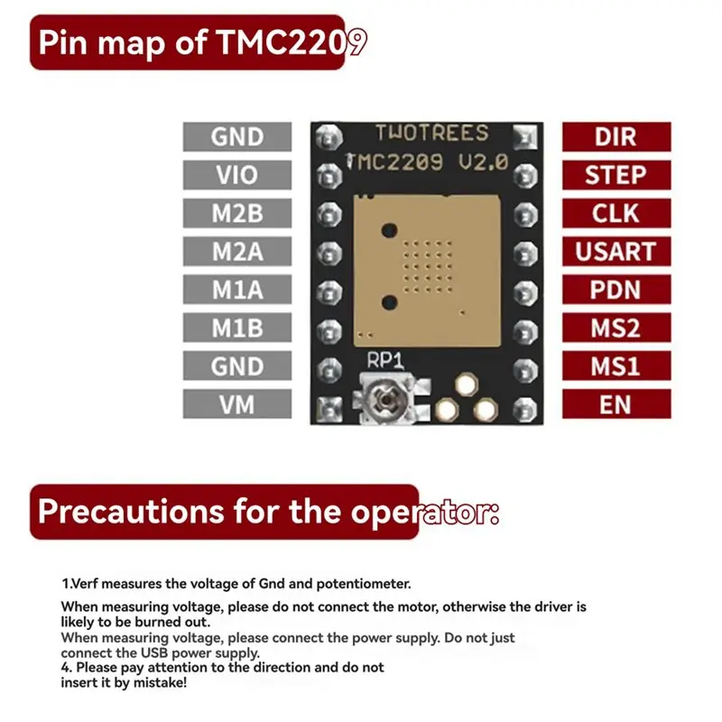 【HOUSEHOLD GOODS】4X V2.0 Stepper Motor Driver 2.5A UART Ultra Silent Stepsticks Support Step/Dir And Uart Mode