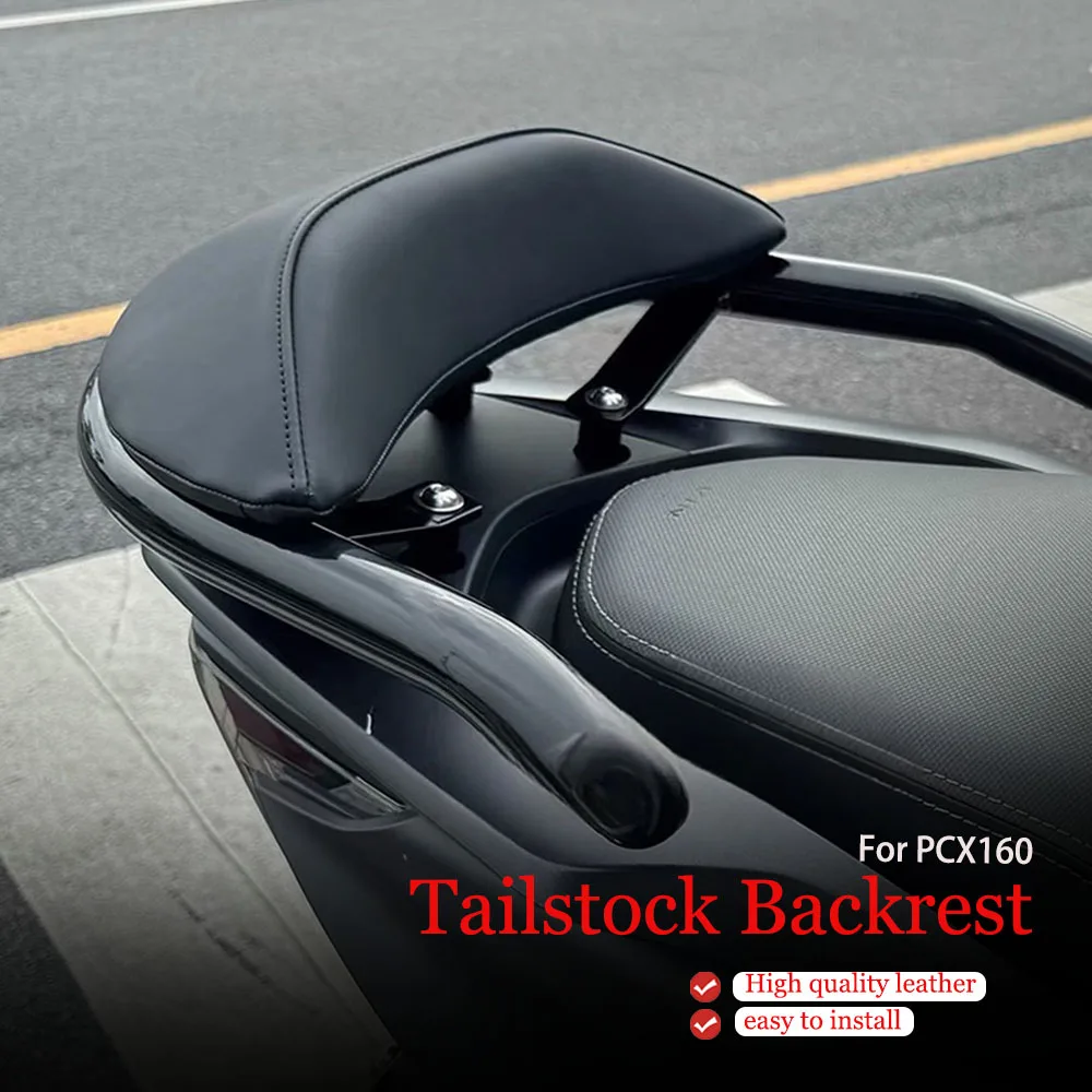 NEW Motorcycle For Honda PCX160 PCX 160 Black Rear Passenger Seat Tailstock Backrest Back Rest Cushion Pad